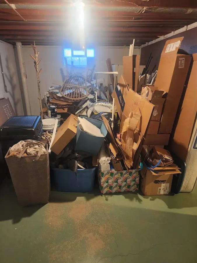 Roll-off dumpster container at job site for 8 Yard Dumpster Rental in Mays Chapel